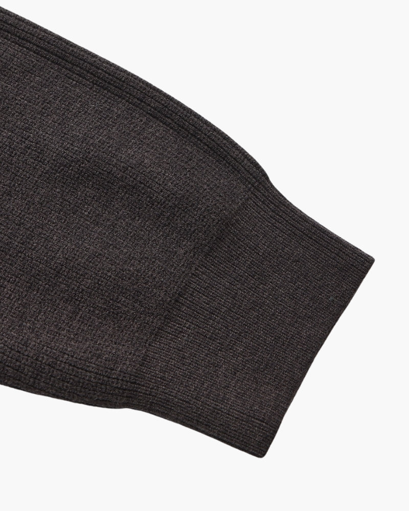 Suéter de malha refinado com meio zíper