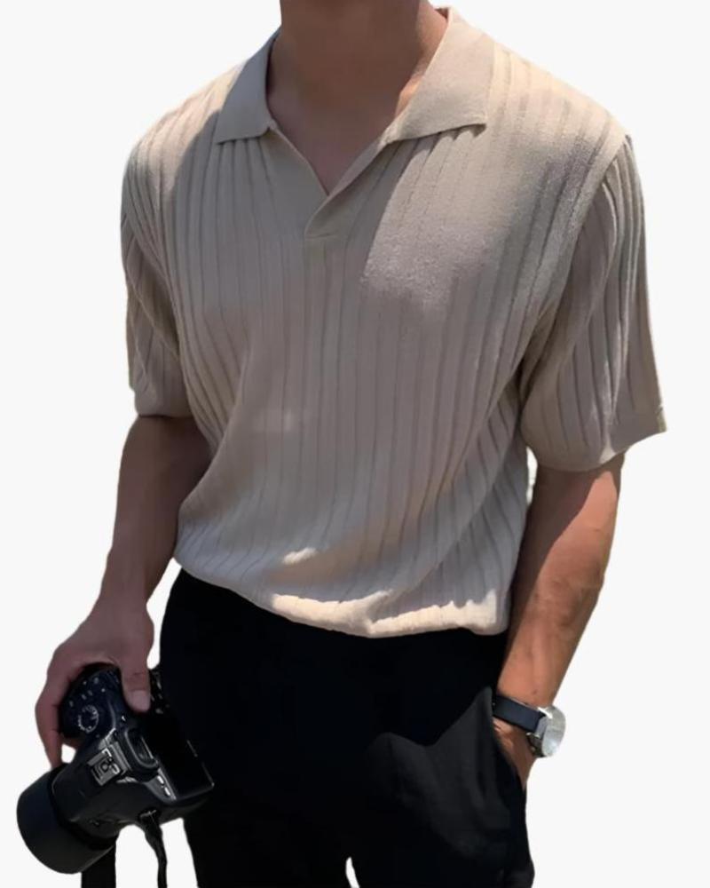 Florence - Polo de algodão canelado