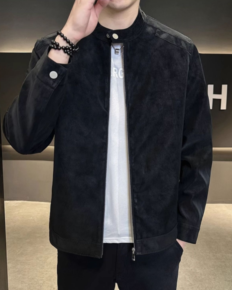 Jaqueta de couro camurça Estate