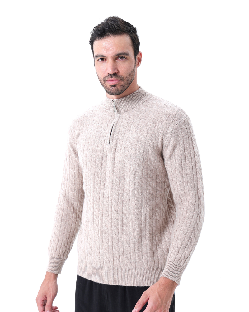 Pianizzo beige cashmere sweater — soft texture and sophisticated design