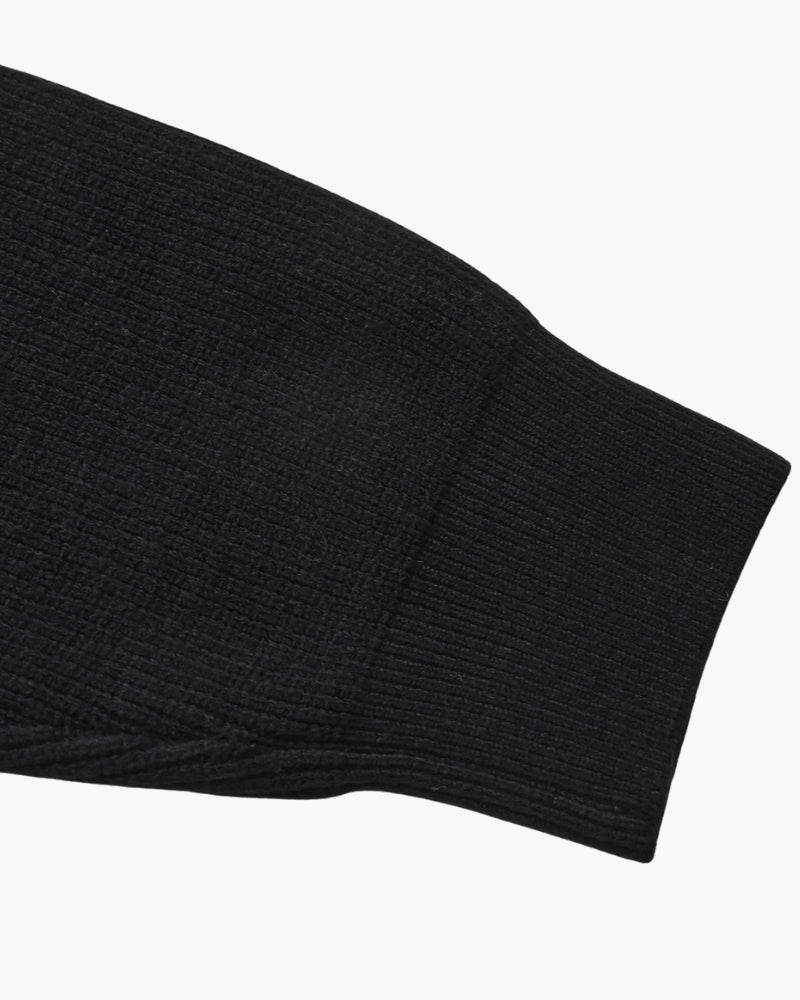 Suéter de malha refinado com meio zíper