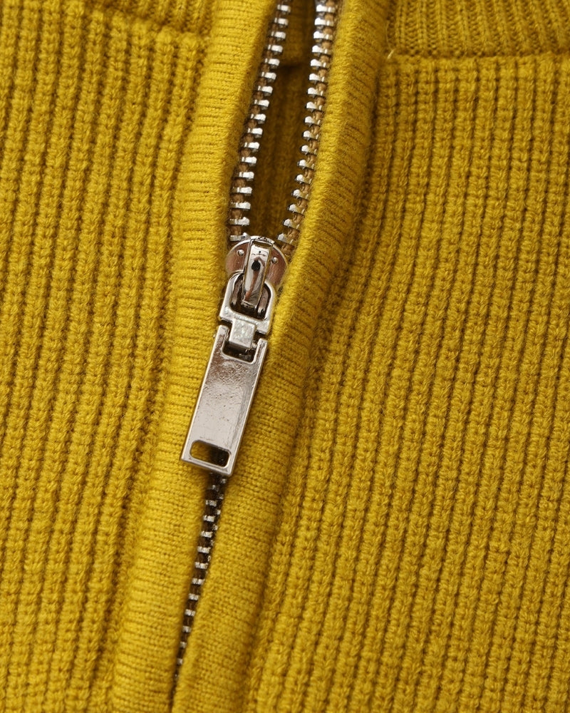 Suéter de malha refinado com meio zíper