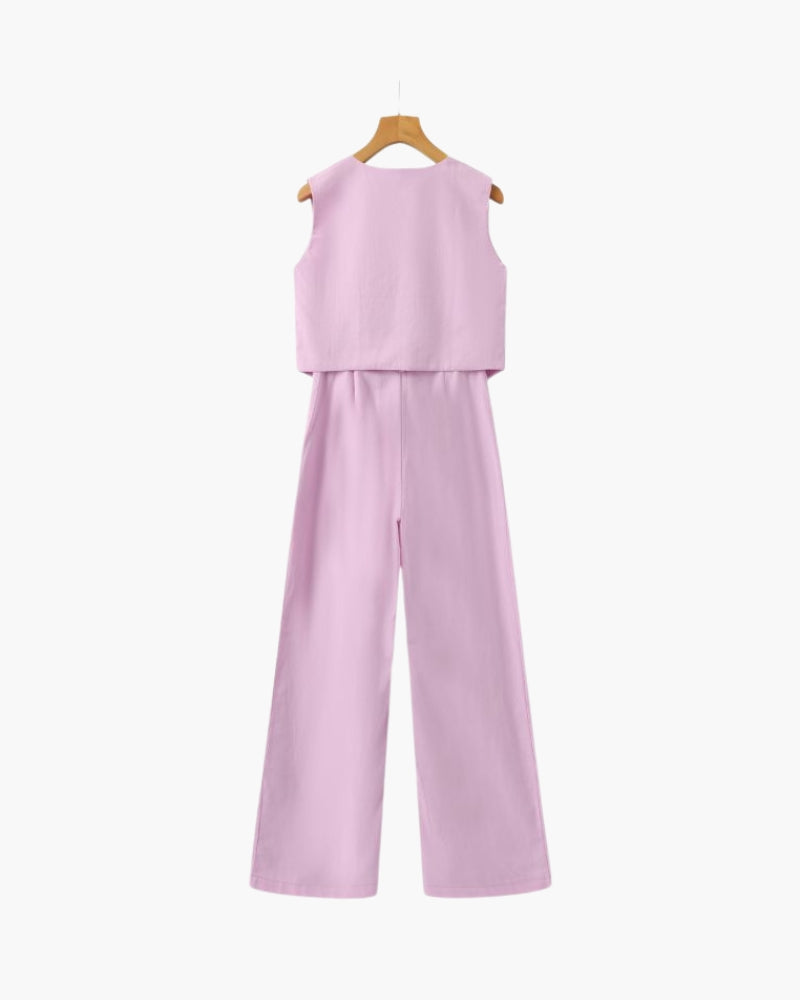 Classy Lady - Conjunto de duas peças de linho