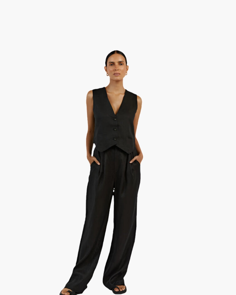 Classy Lady - Conjunto de duas peças de linho