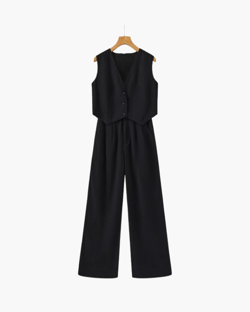 Classy Lady - Conjunto de duas peças de linho