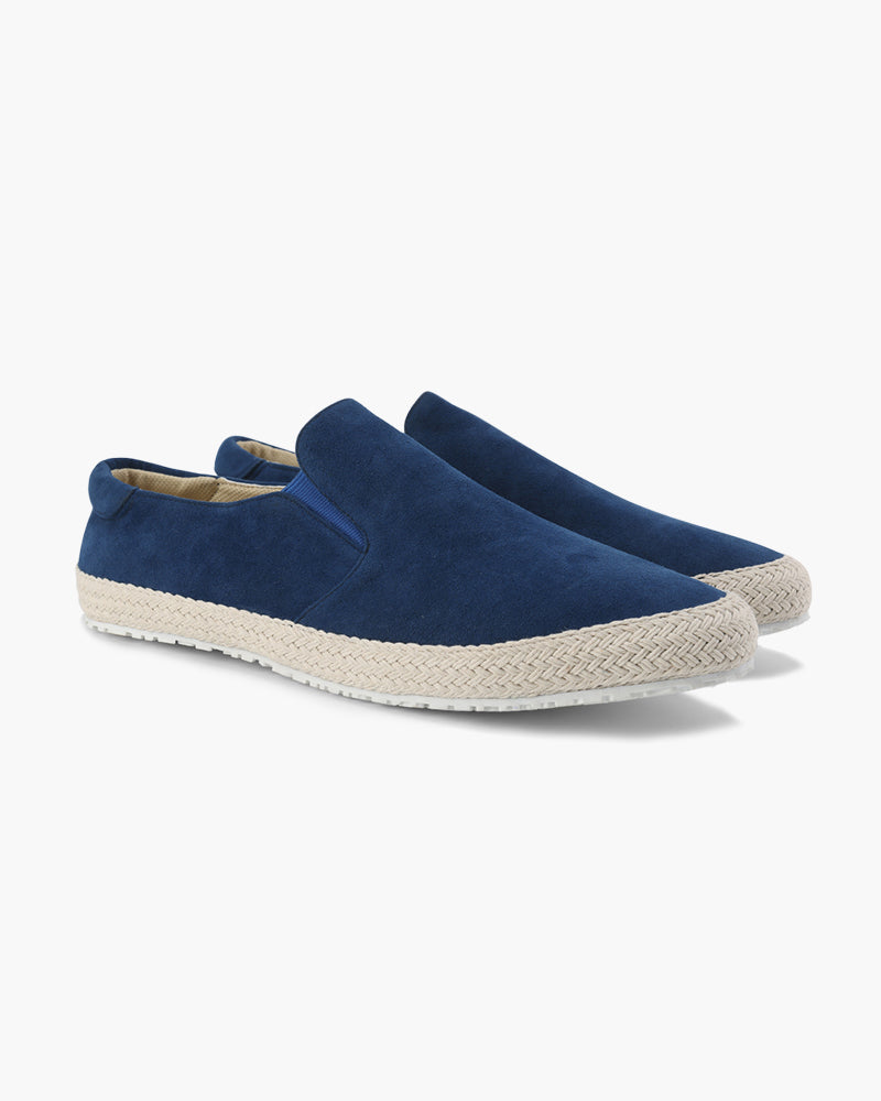 Pianizzo Napoles suede loafers in blue — quiet luxury Italian design shoes