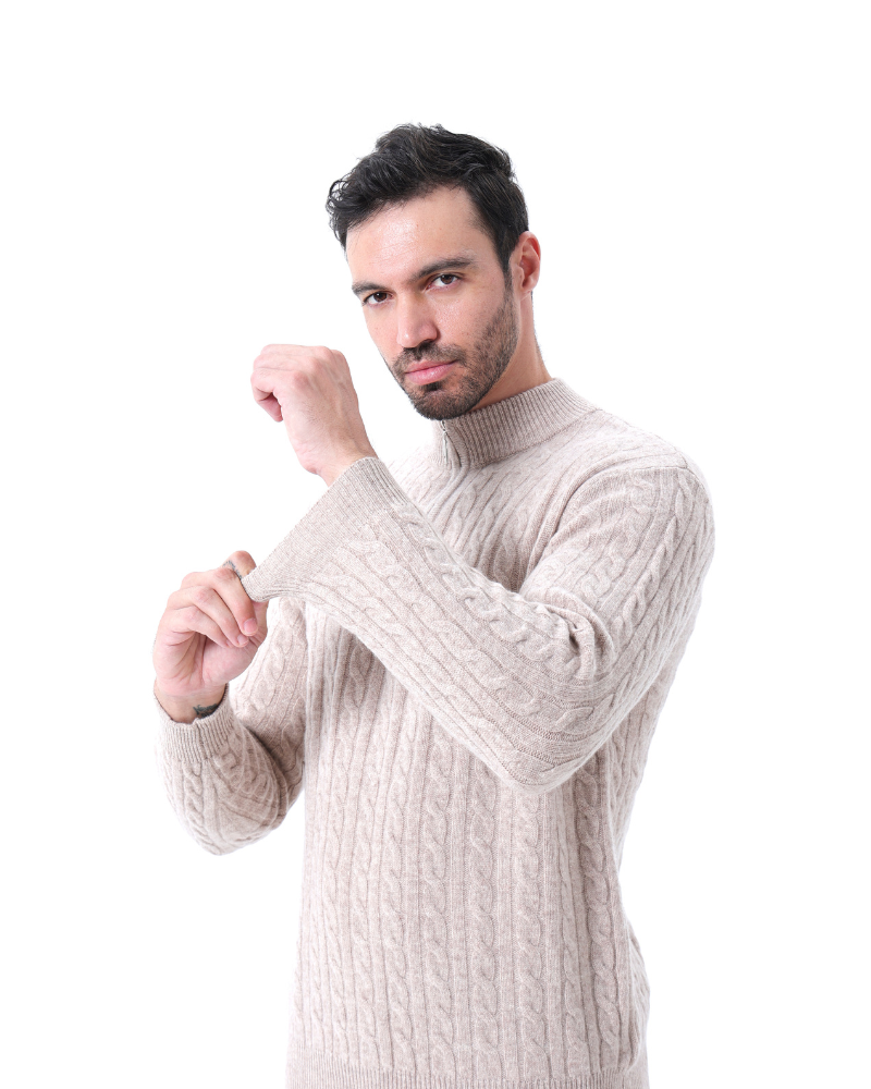 Pianizzo beige cashmere sweater — soft texture and sophisticated design