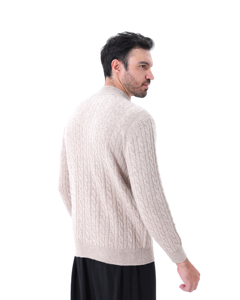 Pianizzo beige cashmere sweater — soft texture and sophisticated design