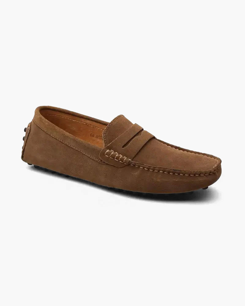 Luxury brown suede loafers by Pianizzo — Italian design sophistication